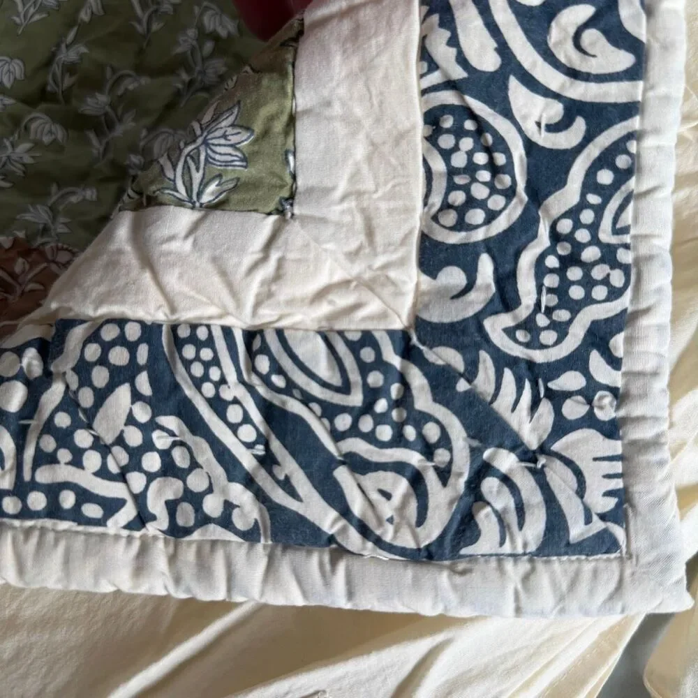 New Company Store Cotton Deepti Patchwork Quilted Multi Cotton Sham, Standard